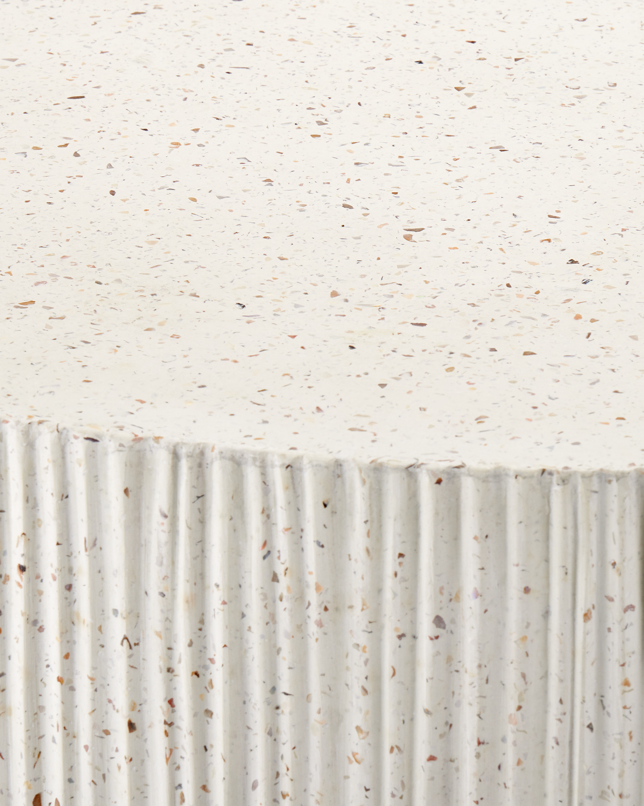 Currey & Company Ridge Ivory Terrazzo Cocktail Table