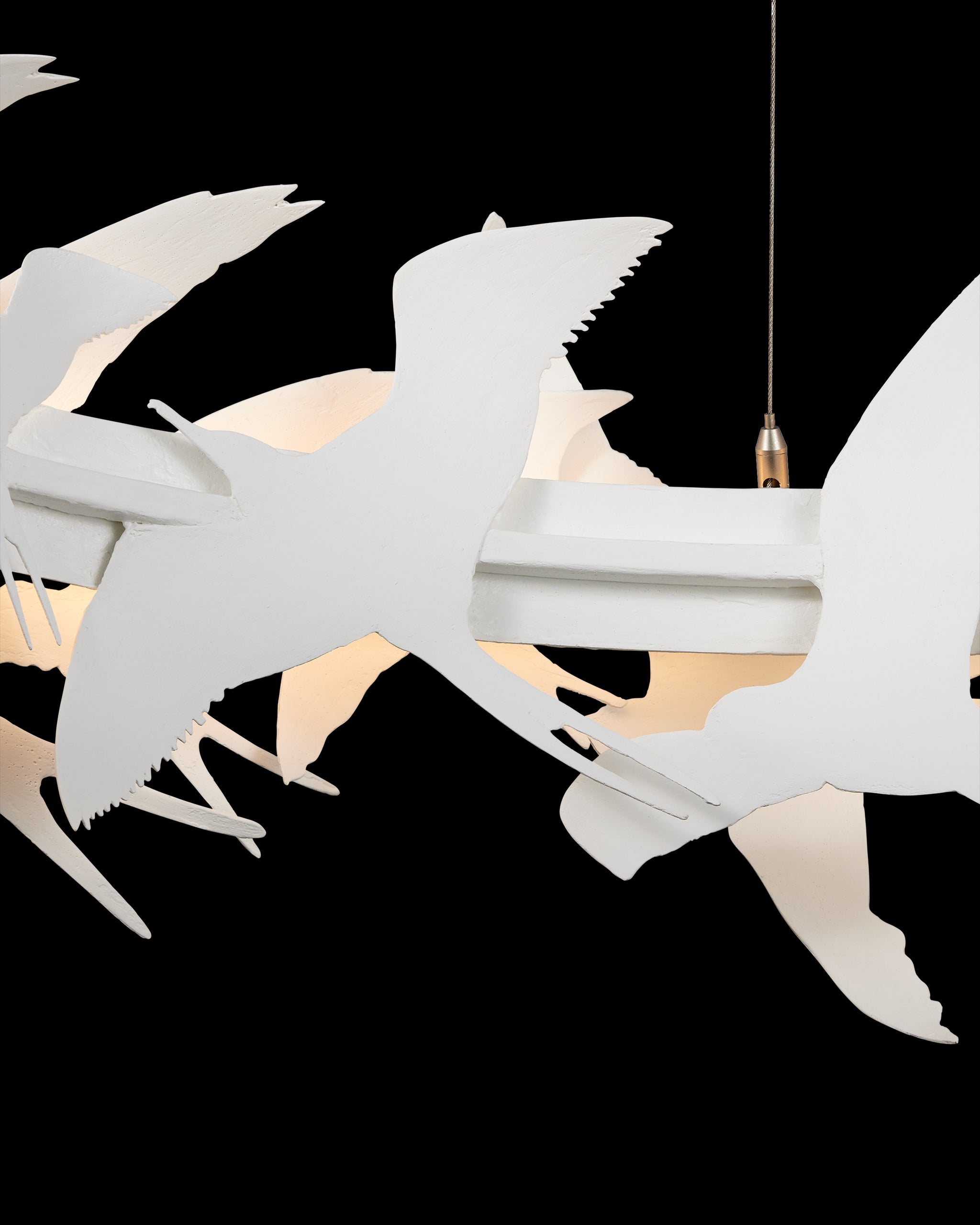 Currey & Company Tijereta White Chandelier