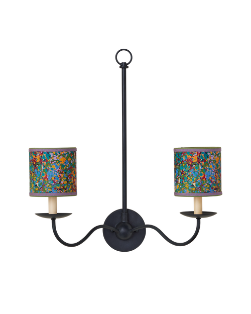 Currey & Company Marble Multi Color Paper Drum Chandelier Shade