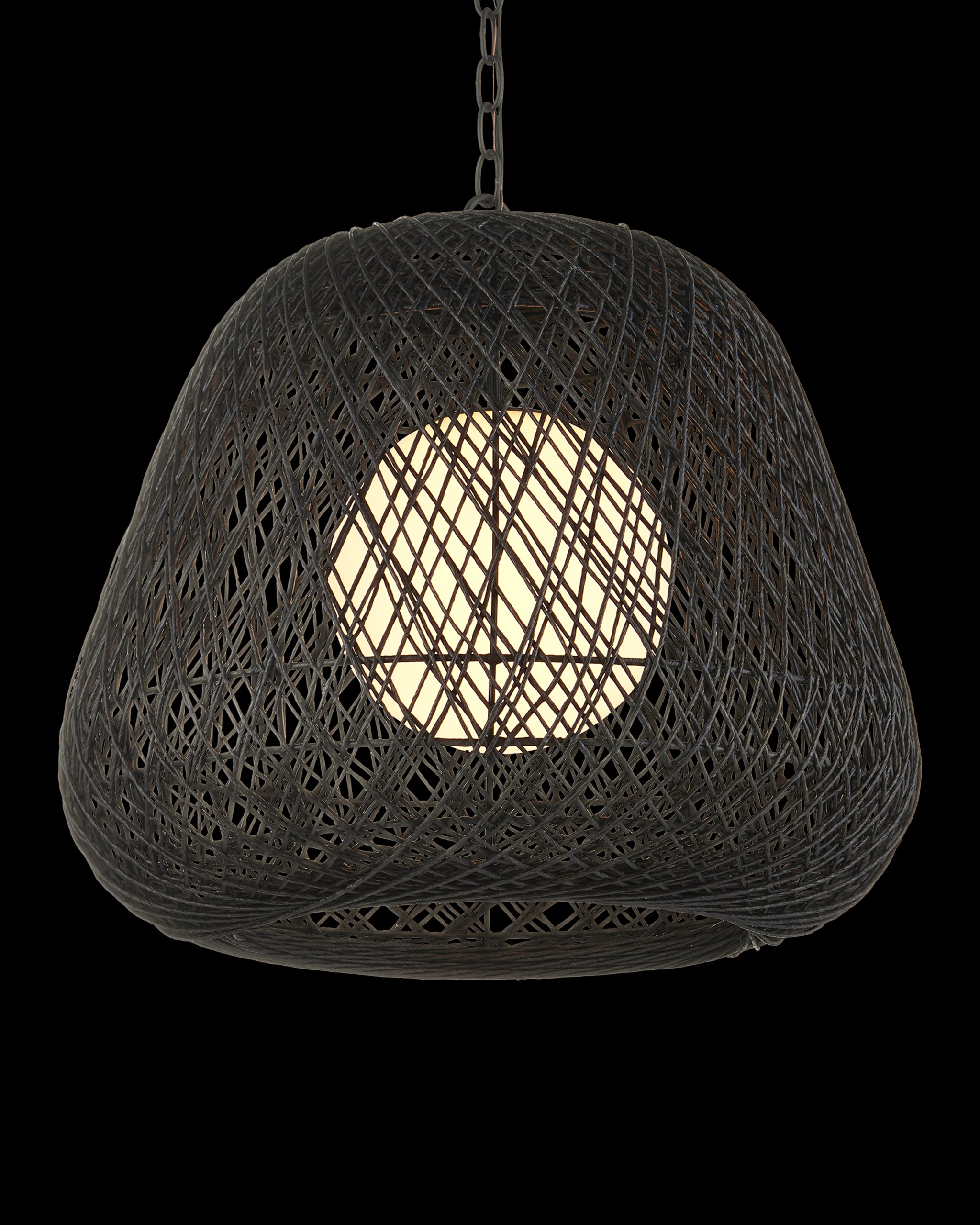 Currey & Company Osbert Black Pendant