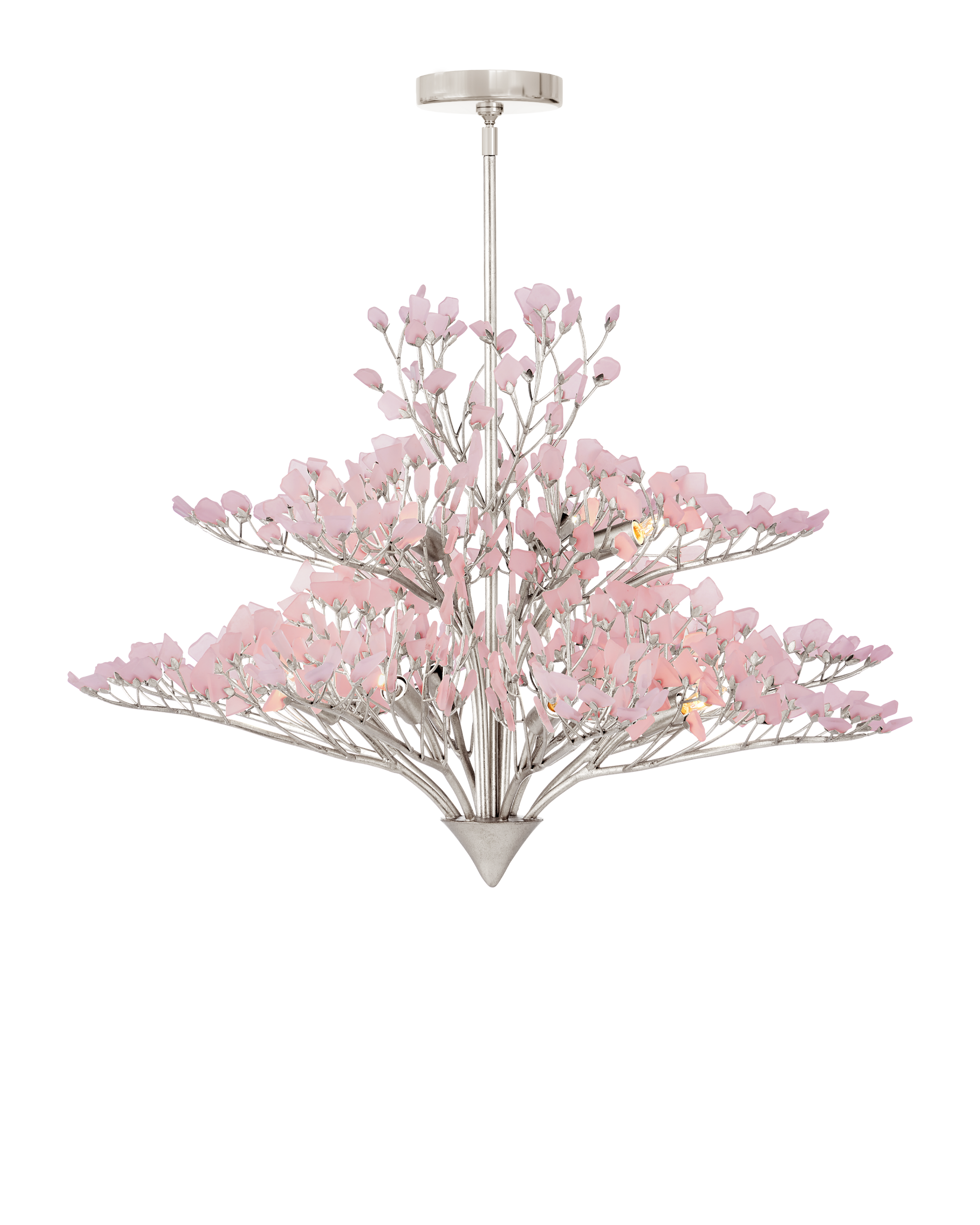 Currey & Company Fiorella Pink Chandelier