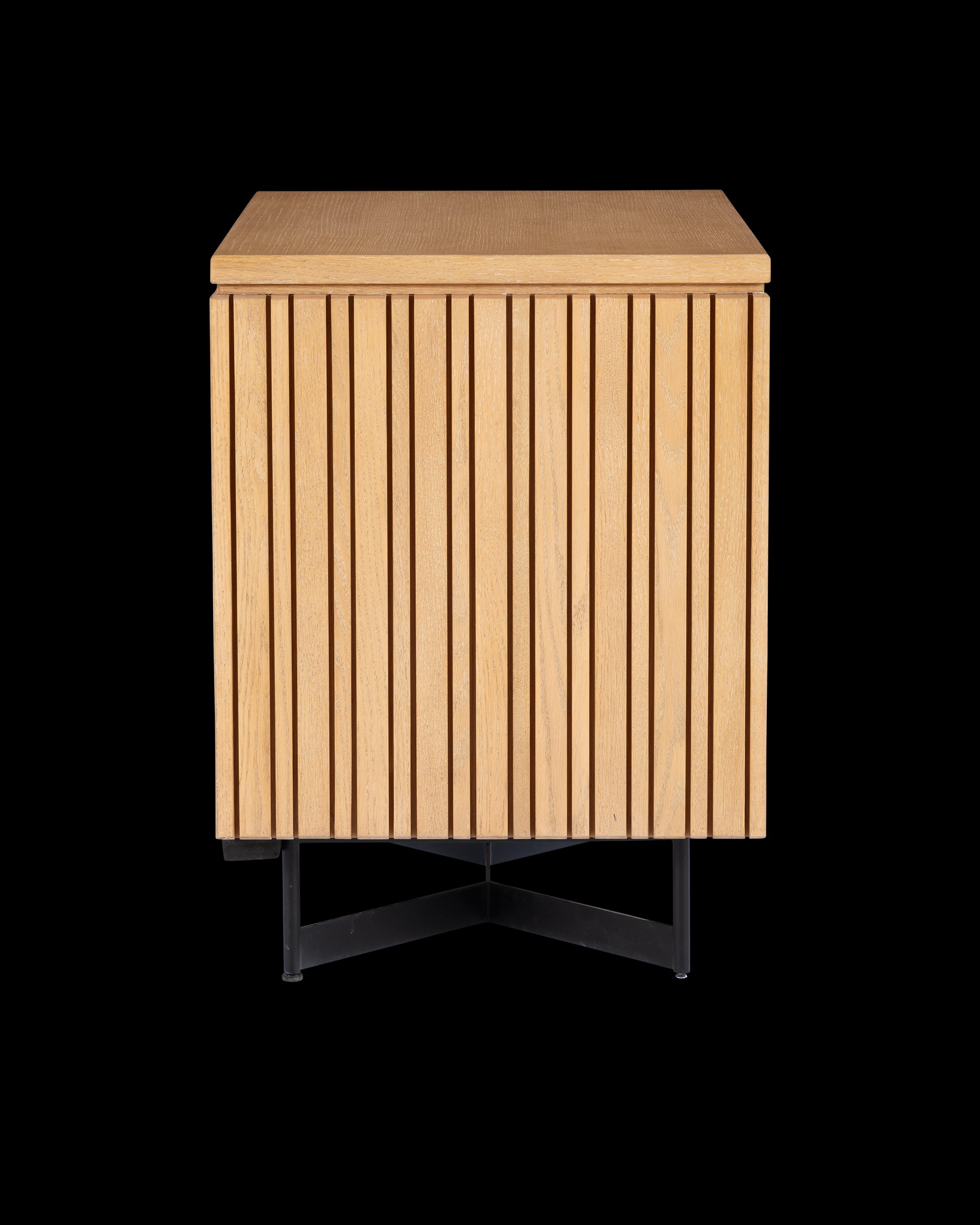 Currey & Company Indeo Washed Oak Nightstand