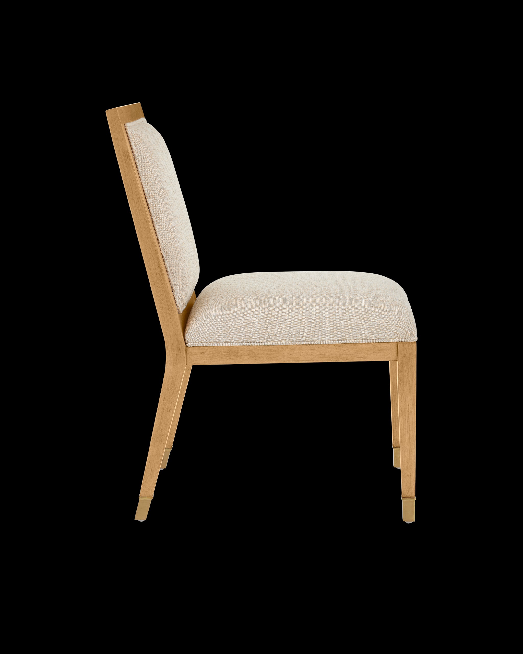 Currey & Company Santos Sea Sand Side Chair, Liller Malt