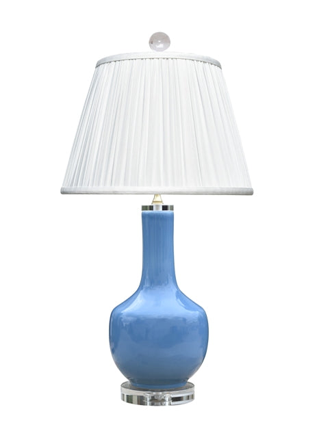 Porcelain Long Neck Vase Lamp 29.5"H