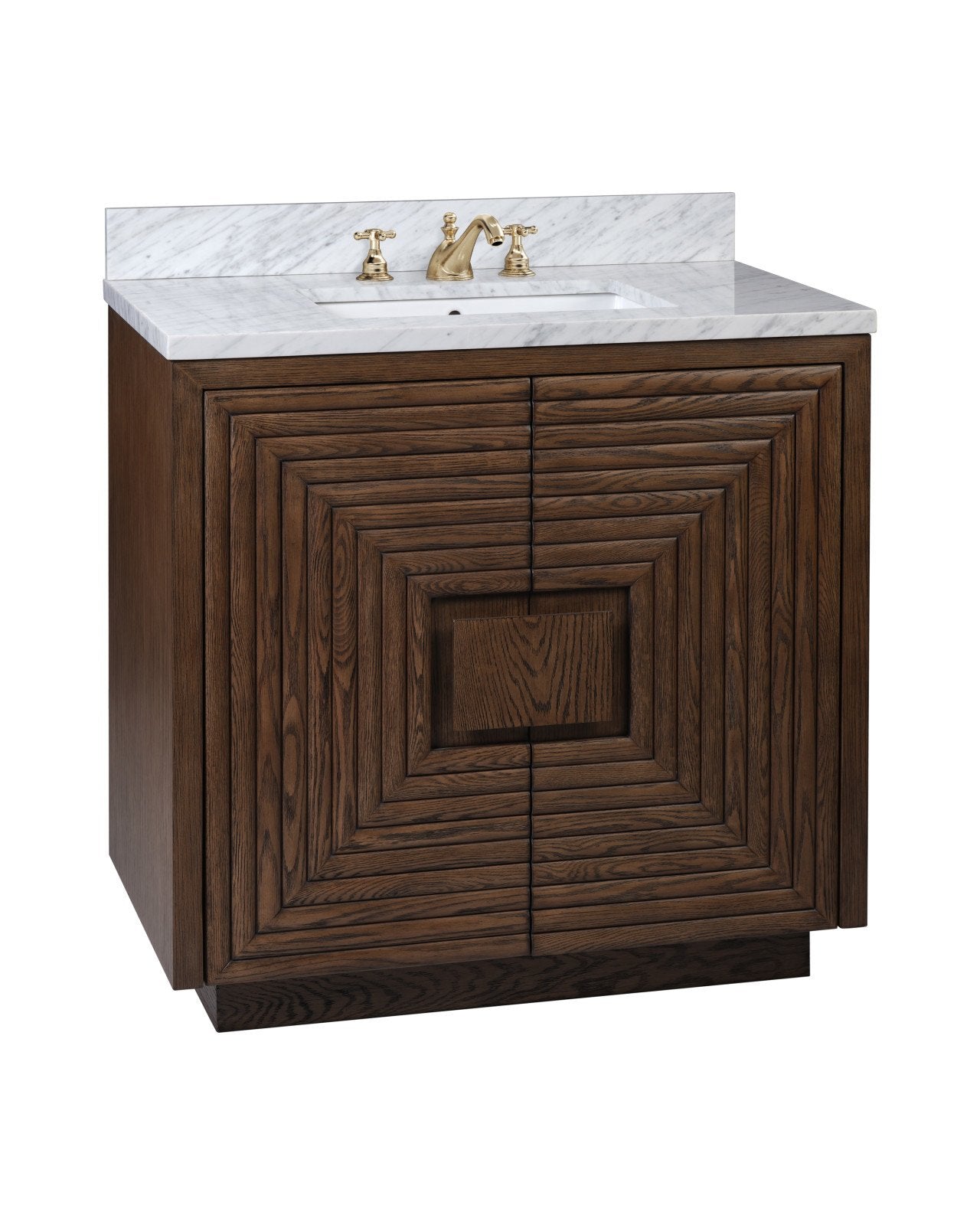 Currey & Company Morombe 36" Cocoa Marble Vanity With Rectangular Undermount Sink