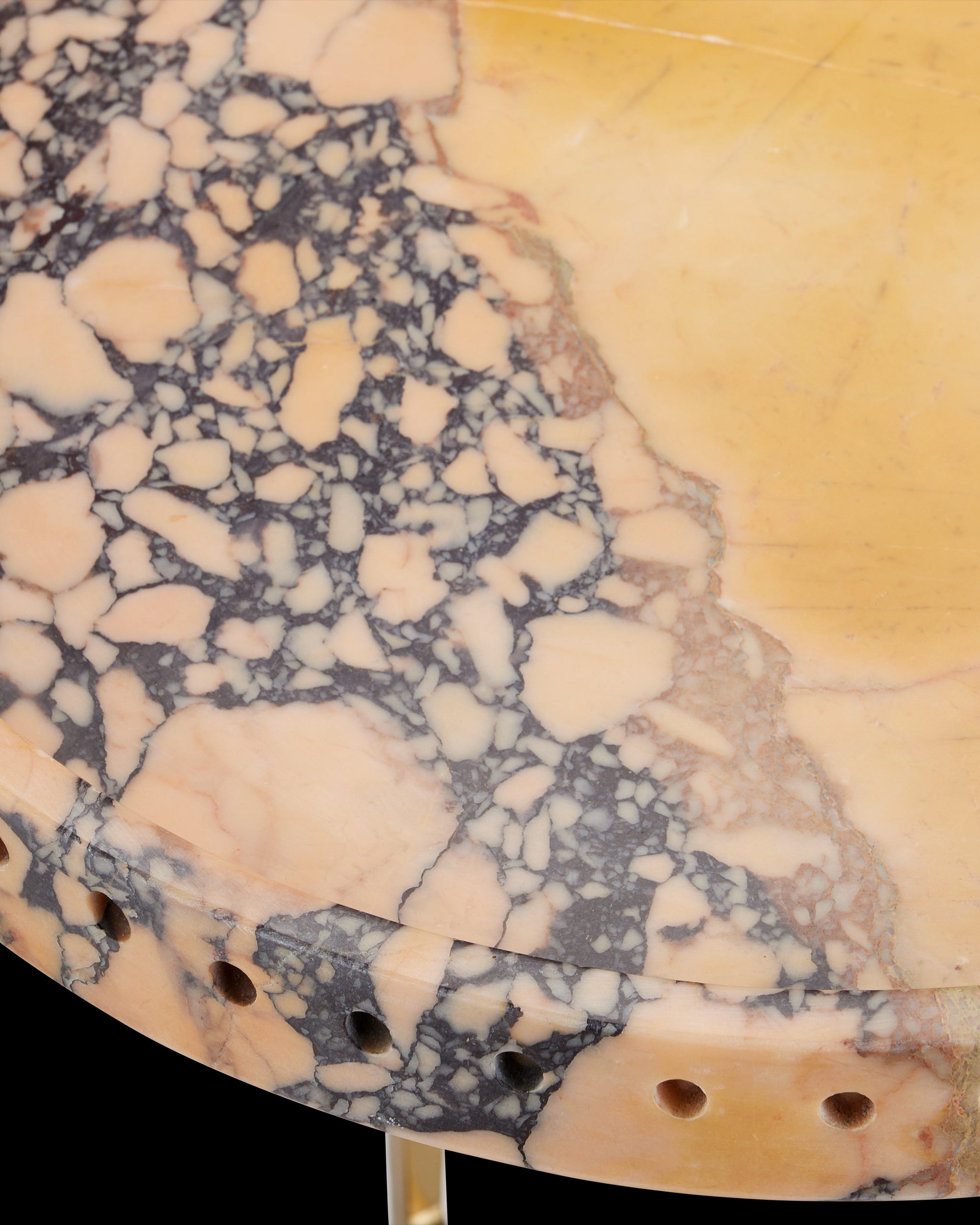 Currey & Company Freya Purple Breccia Accent Table