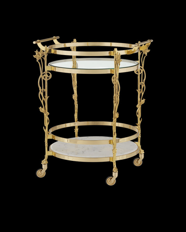 Currey & Company Fiore Bar Cart
