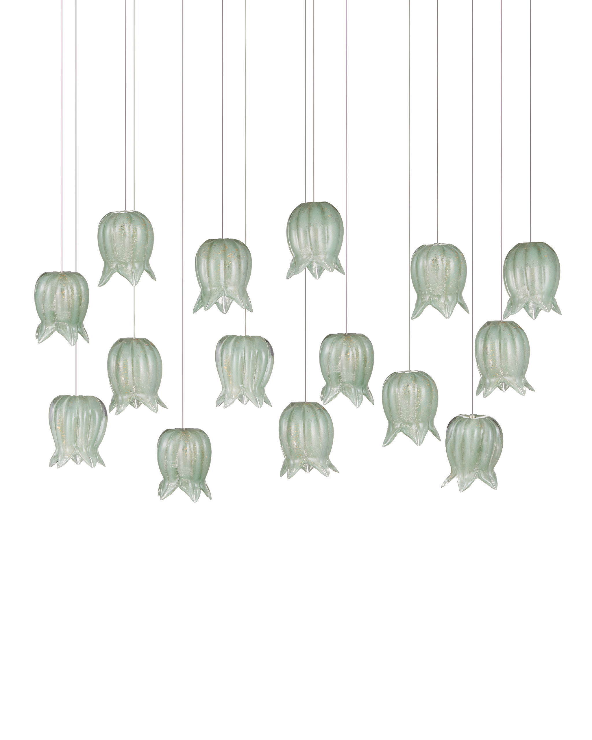 Currey And Company Polpo 15 Light Linear Multi Drop Pendant
