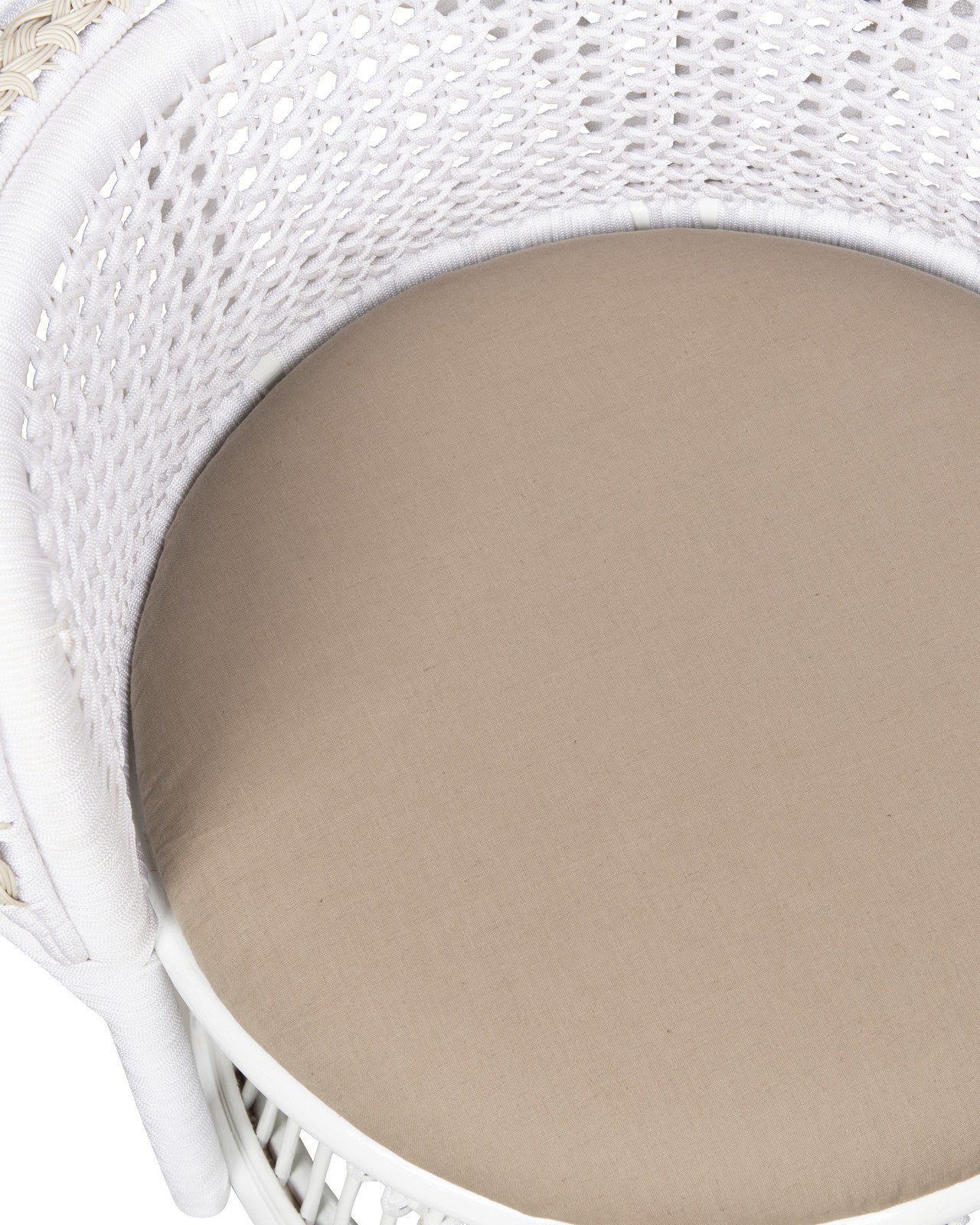 Currey And Company Emanuelle 41 1/4" Wide White Wicker Peacock Armchair