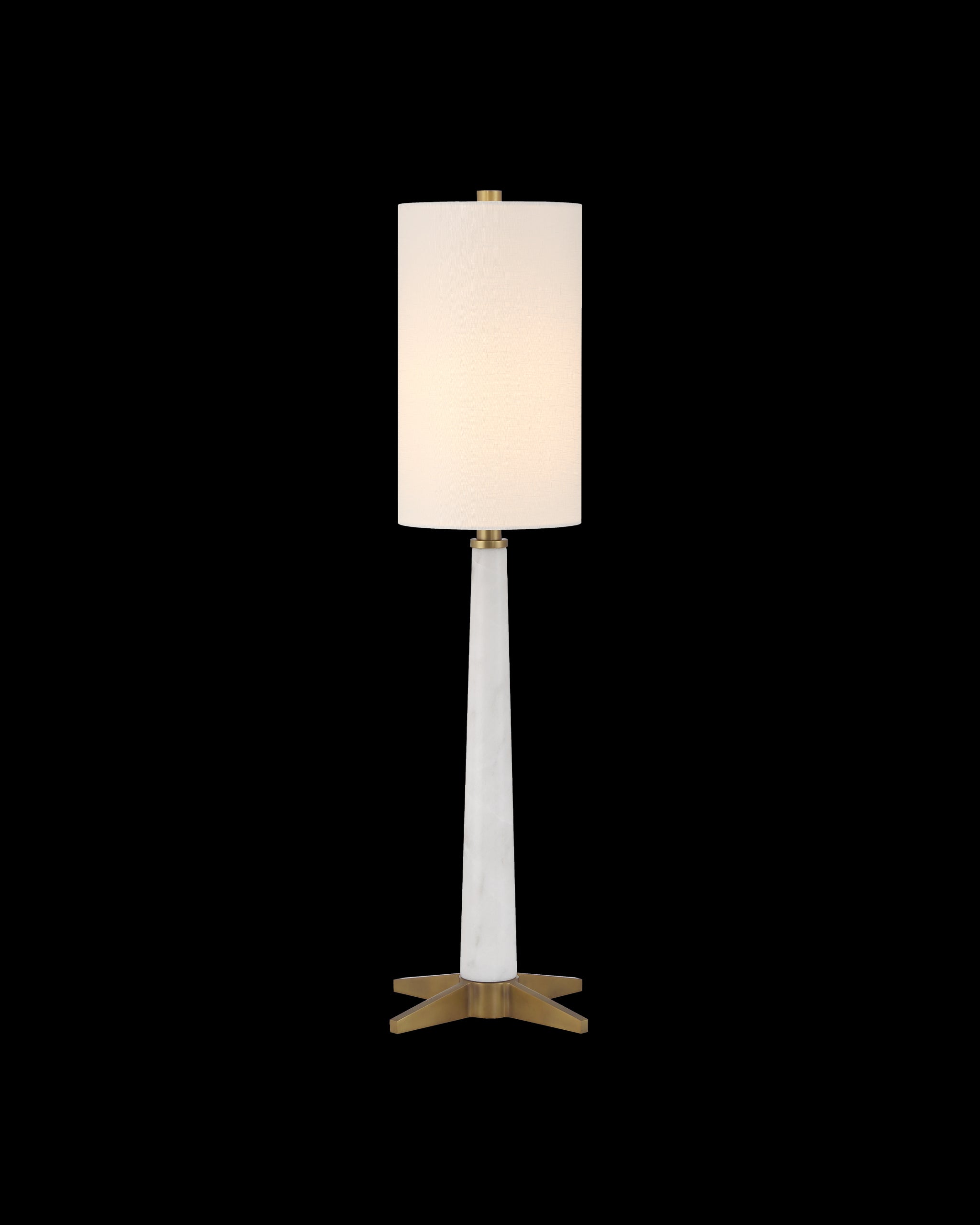 Currey & Company Munroe White Table Lamp