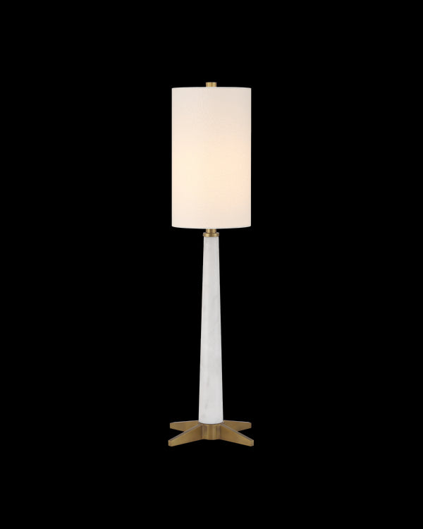 Currey & Company Munroe White Table Lamp