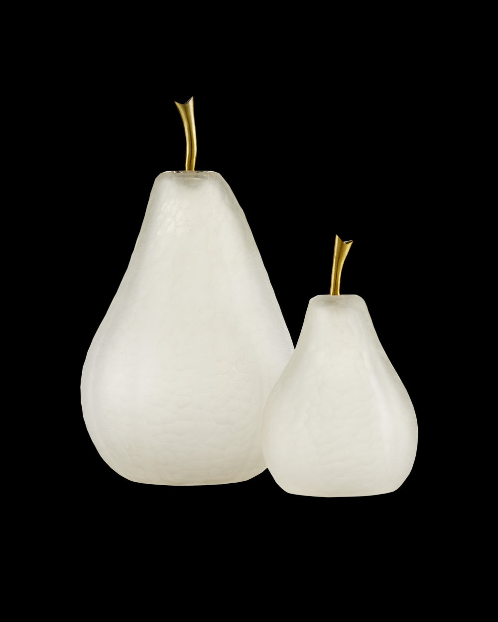Currey & Company Glass Pear Set Of 2