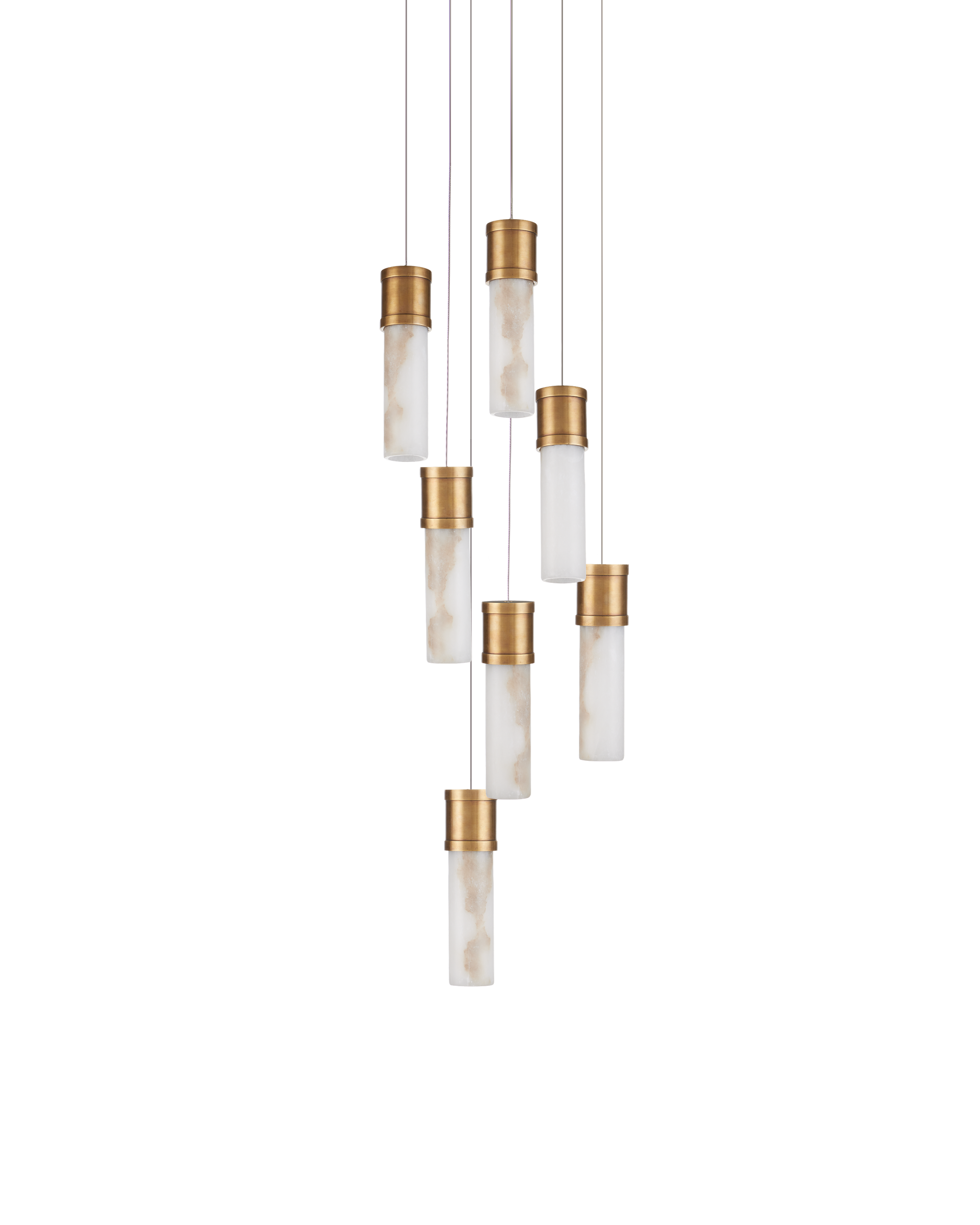 Currey And Company Cannula 7 Light Multi Drop Pendant