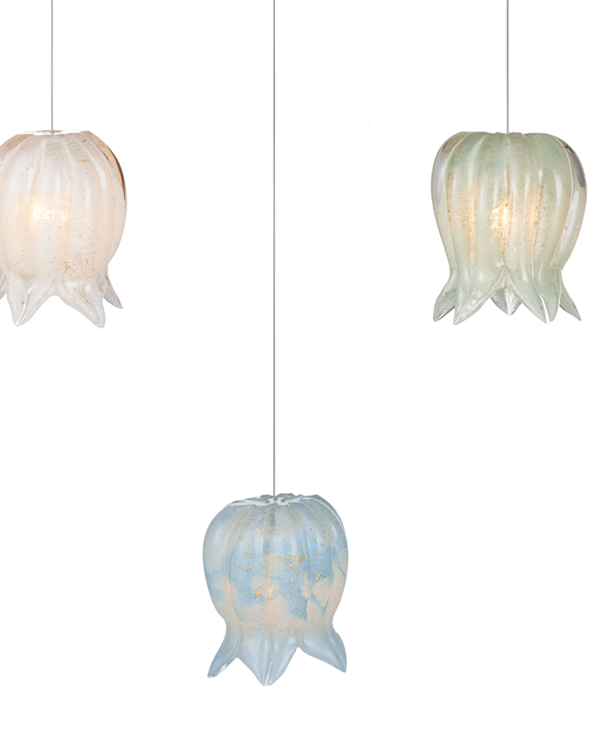 Currey And Company Polpo 7 Light Linear Multi Drop Pendant