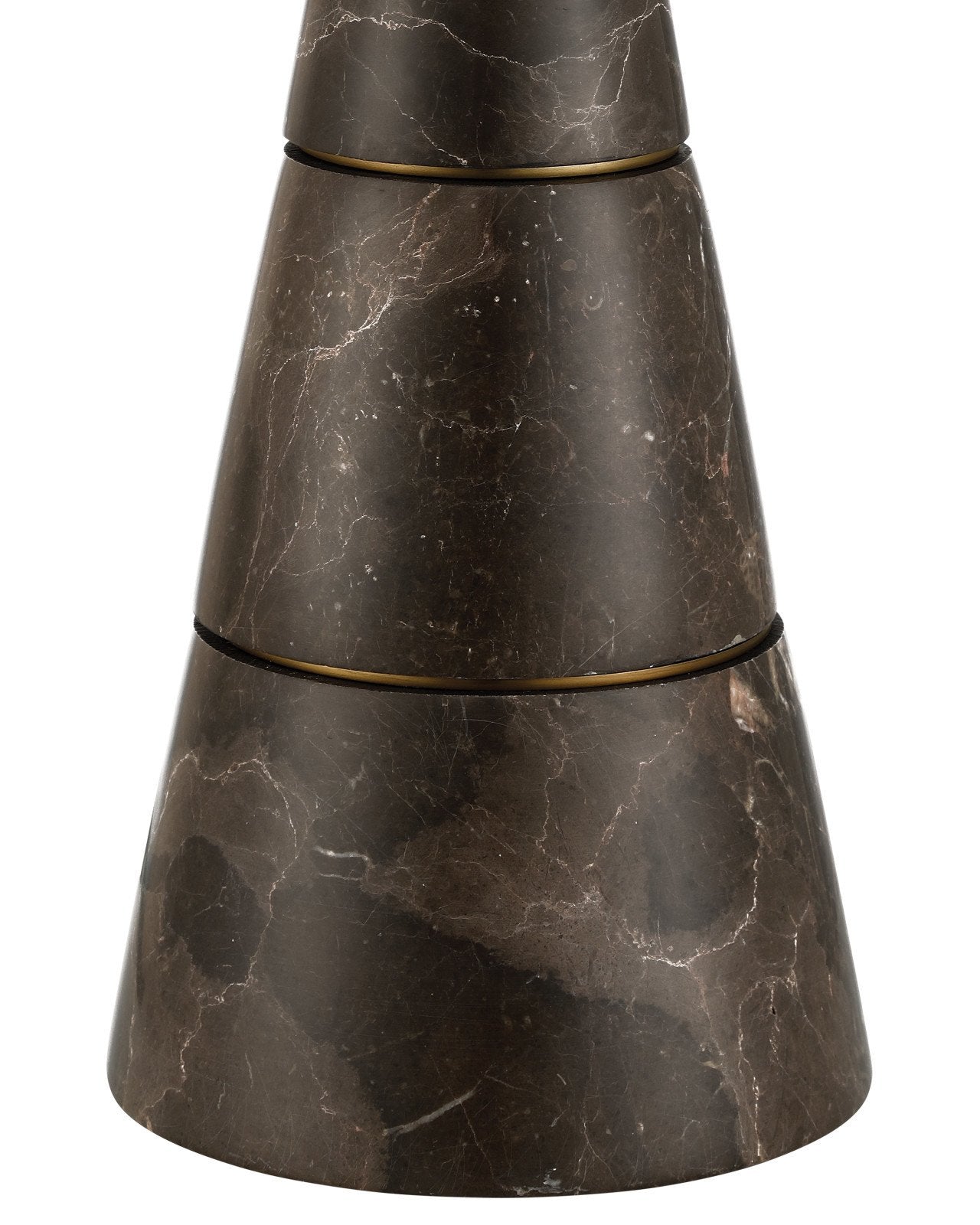 Currey & Company Edith Coffee Brown Marble Desk Lamp