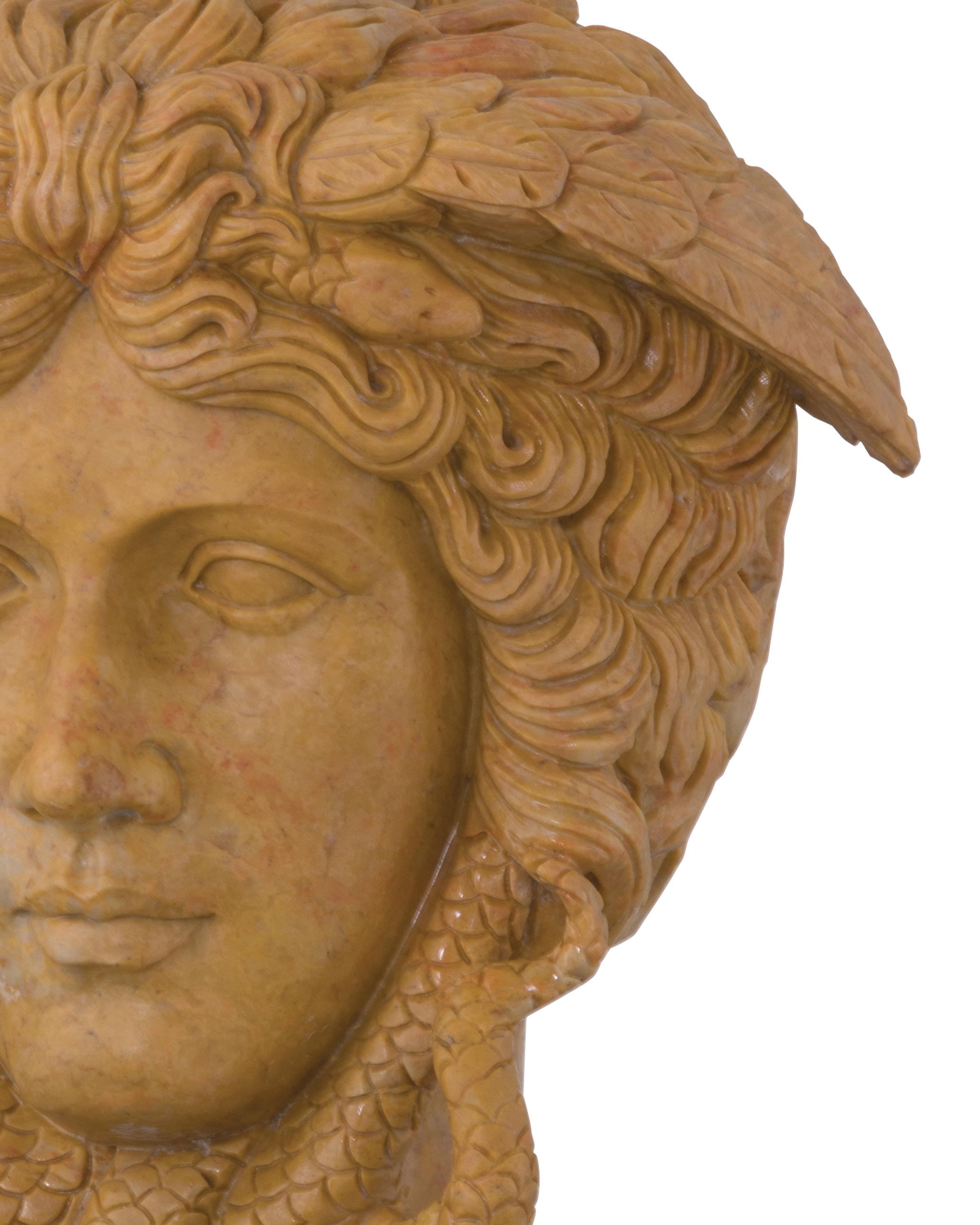 Currey & Company Hypnos Head On Metal Plinth