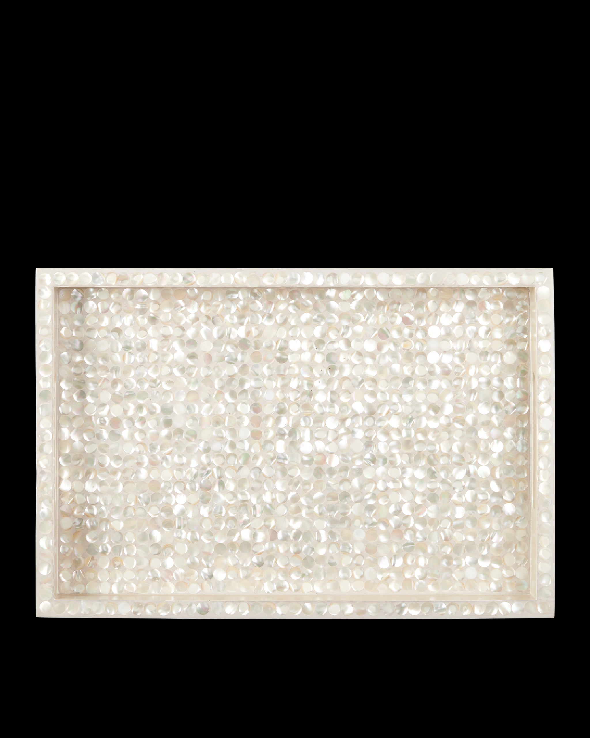 Currey & Company Gerri Dot Mother Of Pearl Tray Set Of 2