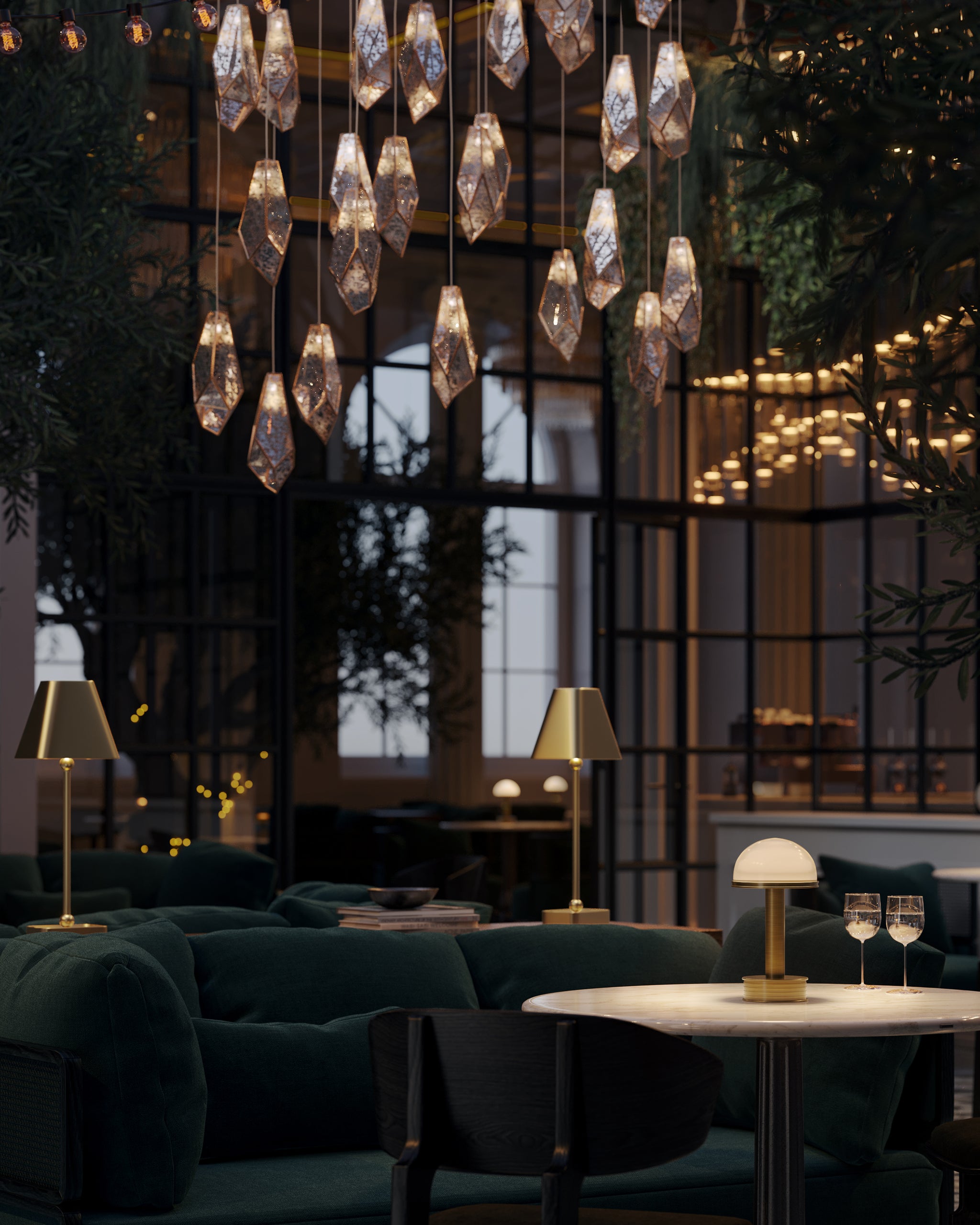 Currey & Company Gadabout Brass Cordless Table Lamp