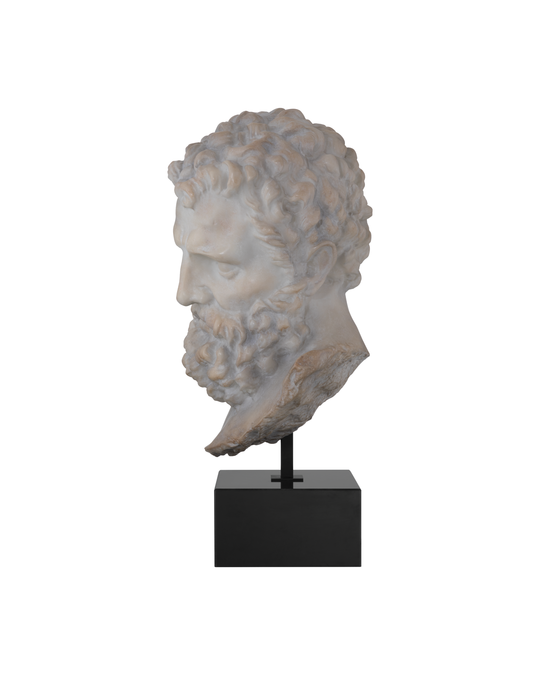 Currey & Company Hercules Head On Metal Stand