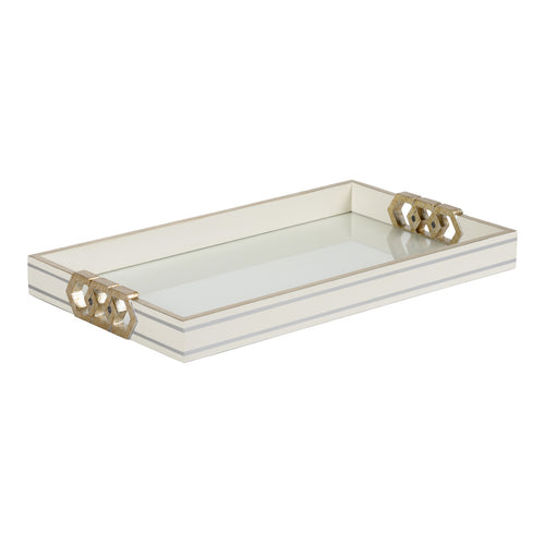 Chelsea House Copas Serving Tray White/Silver