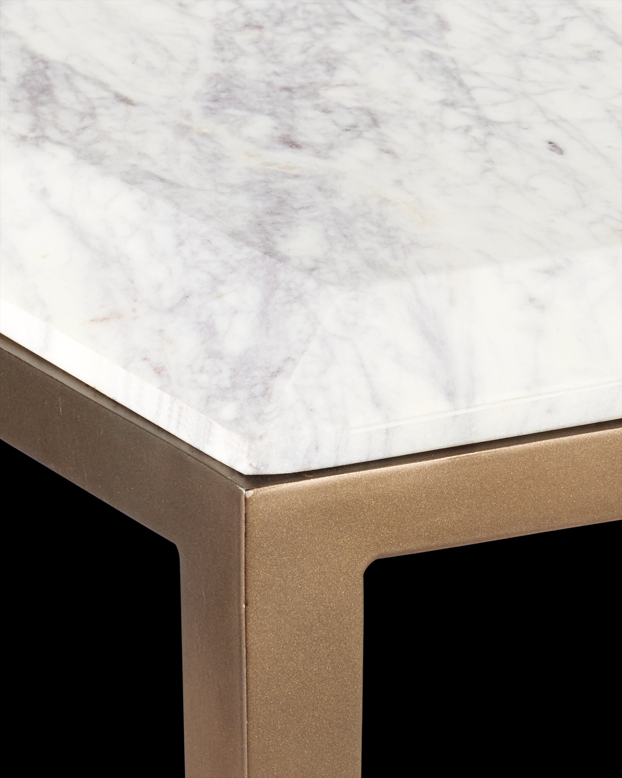 Currey & Company Oblique Marble Side Table