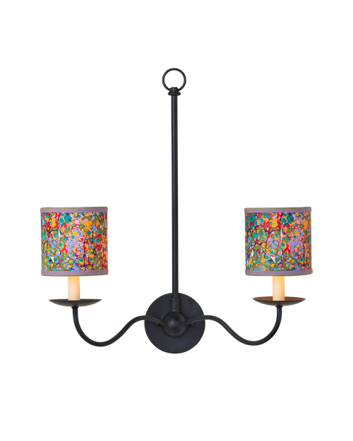 Currey & Company Marble Multi Color Paper Drum Chandelier Shade