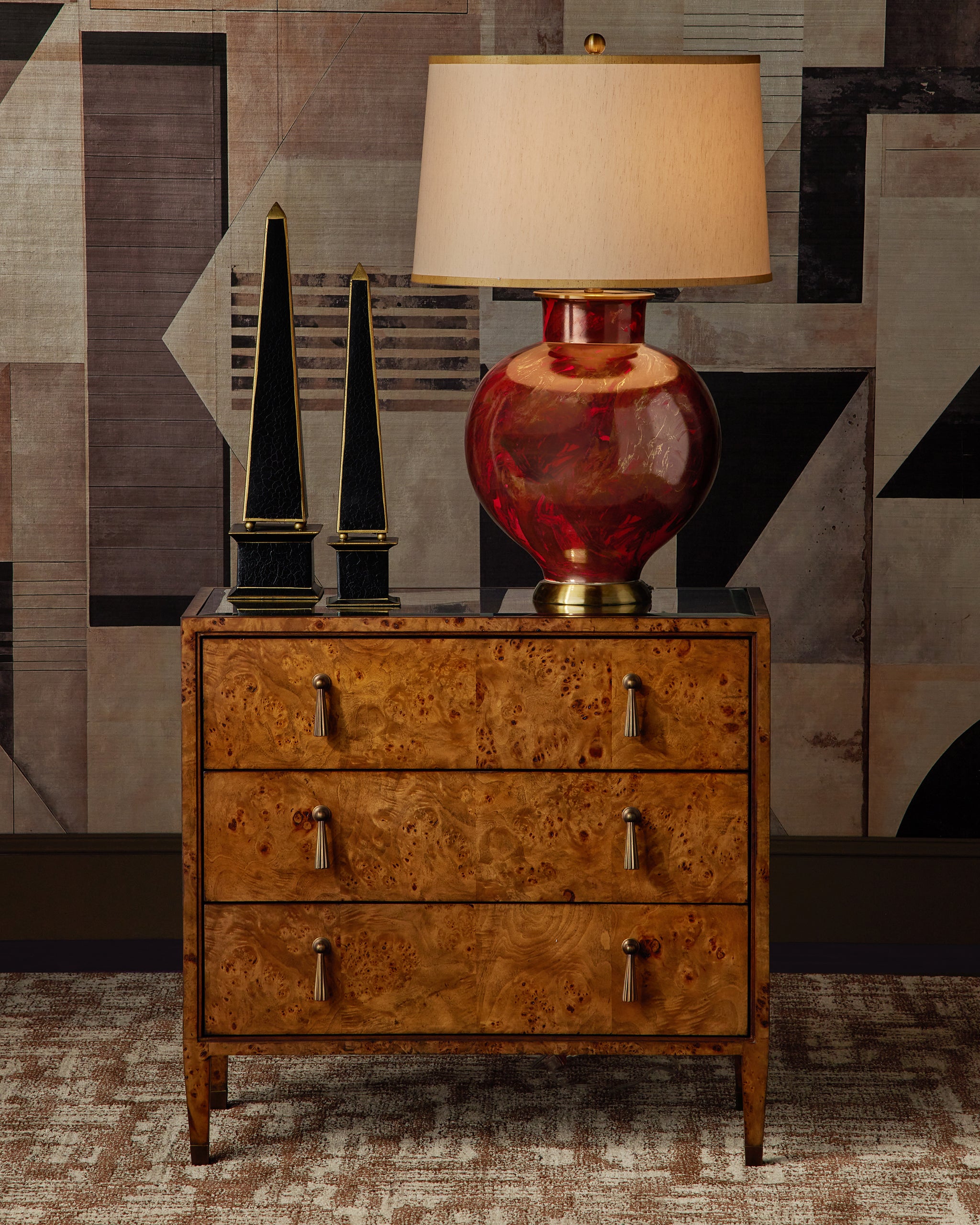 Currey & Company Evie Burl Chest