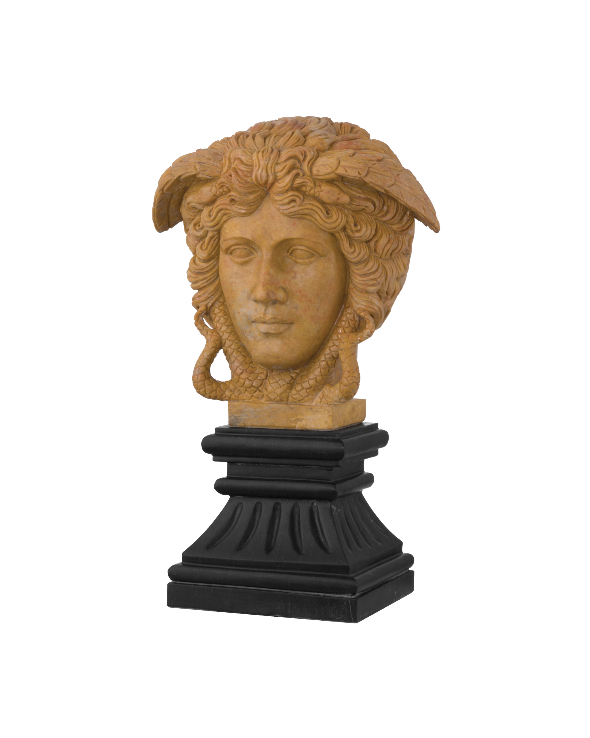 Currey & Company Hypnos Head On Metal Plinth