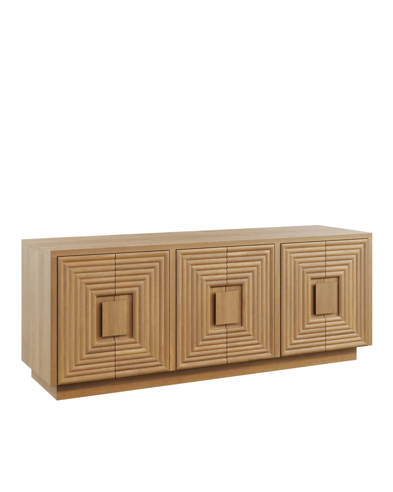 Currey and Company Morombe 84'' Wide Oak Wood Credenza