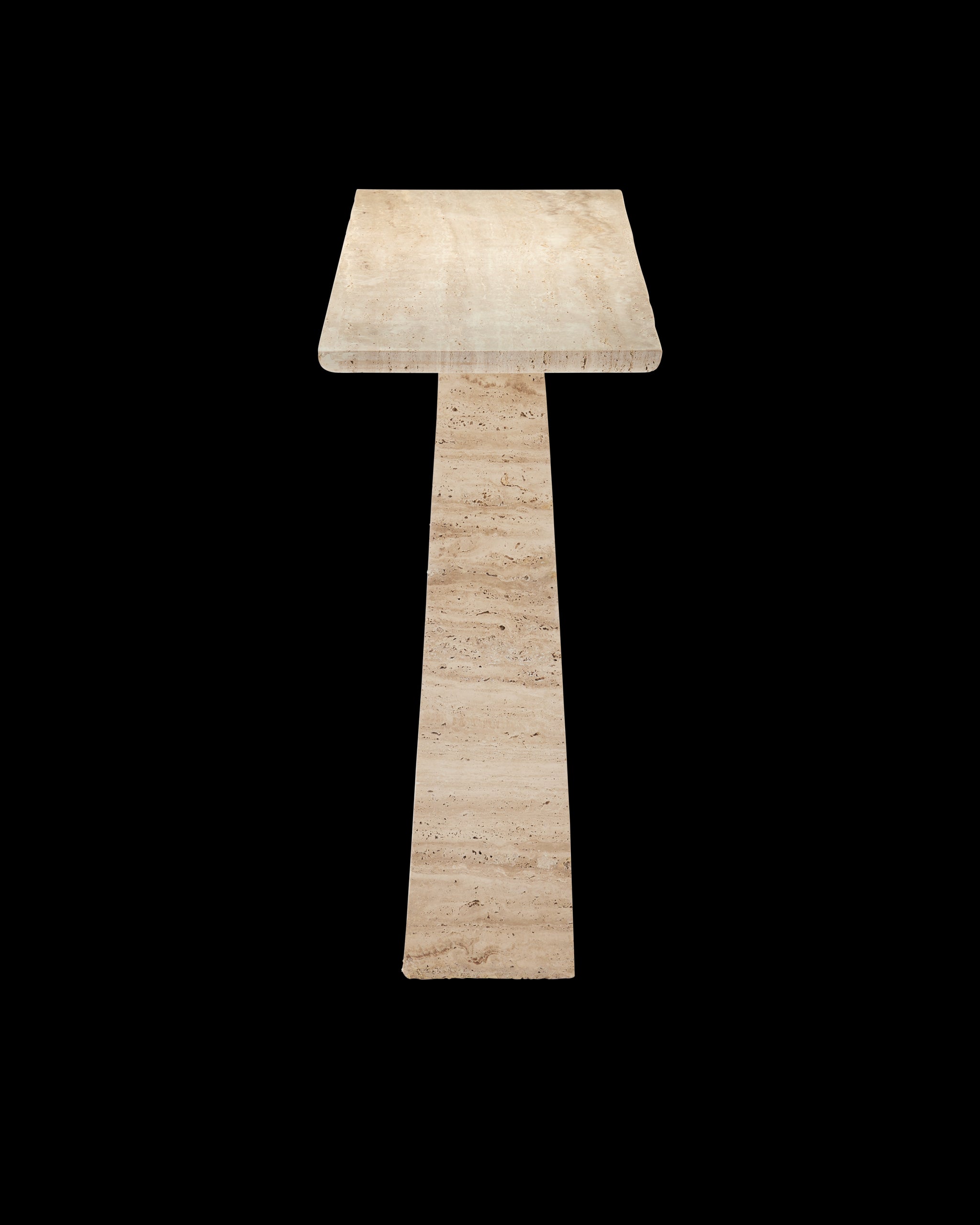 Currey & Company Demi Travertine Console Table