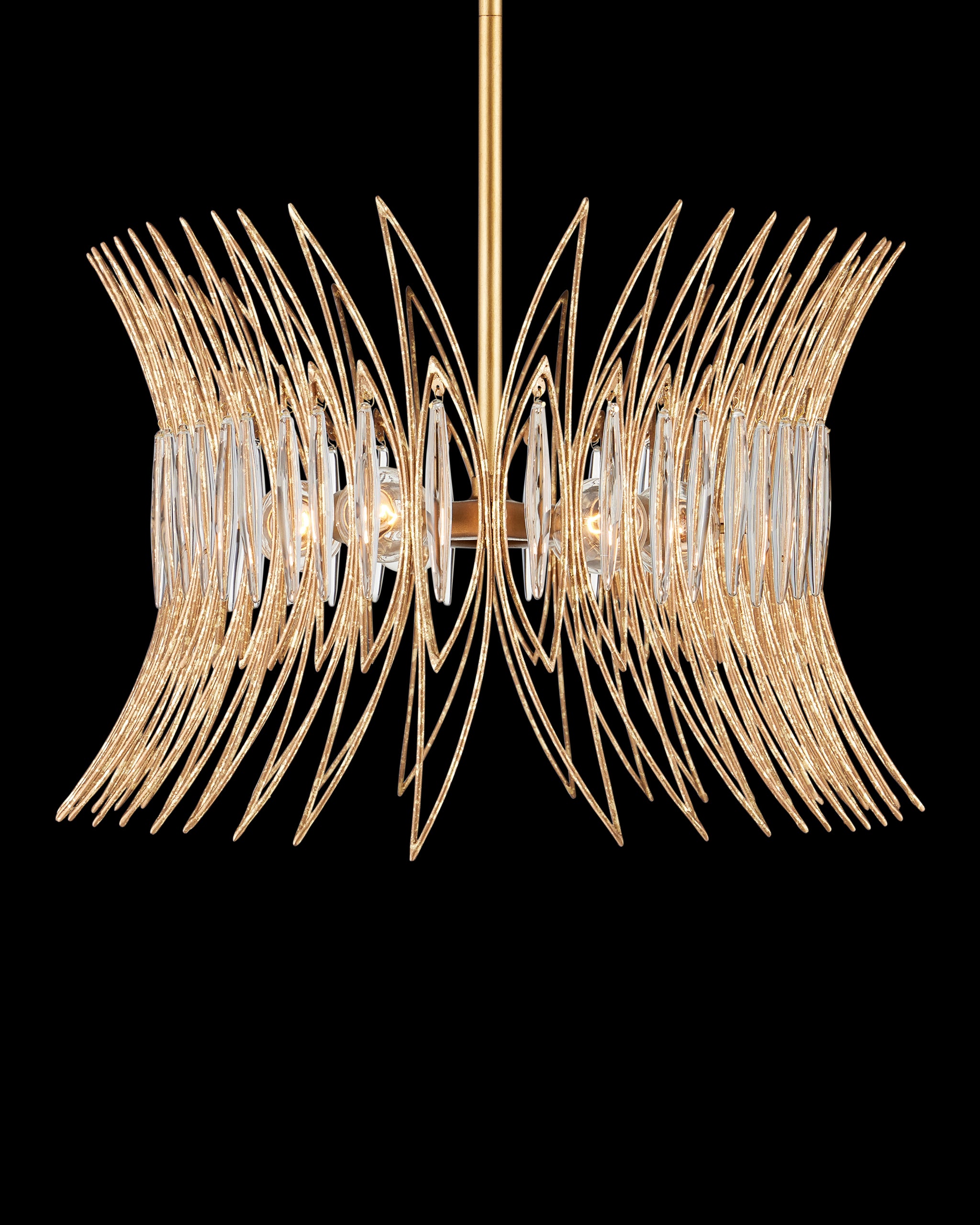 Currey & Company Marquise Oval Gold Chandelier