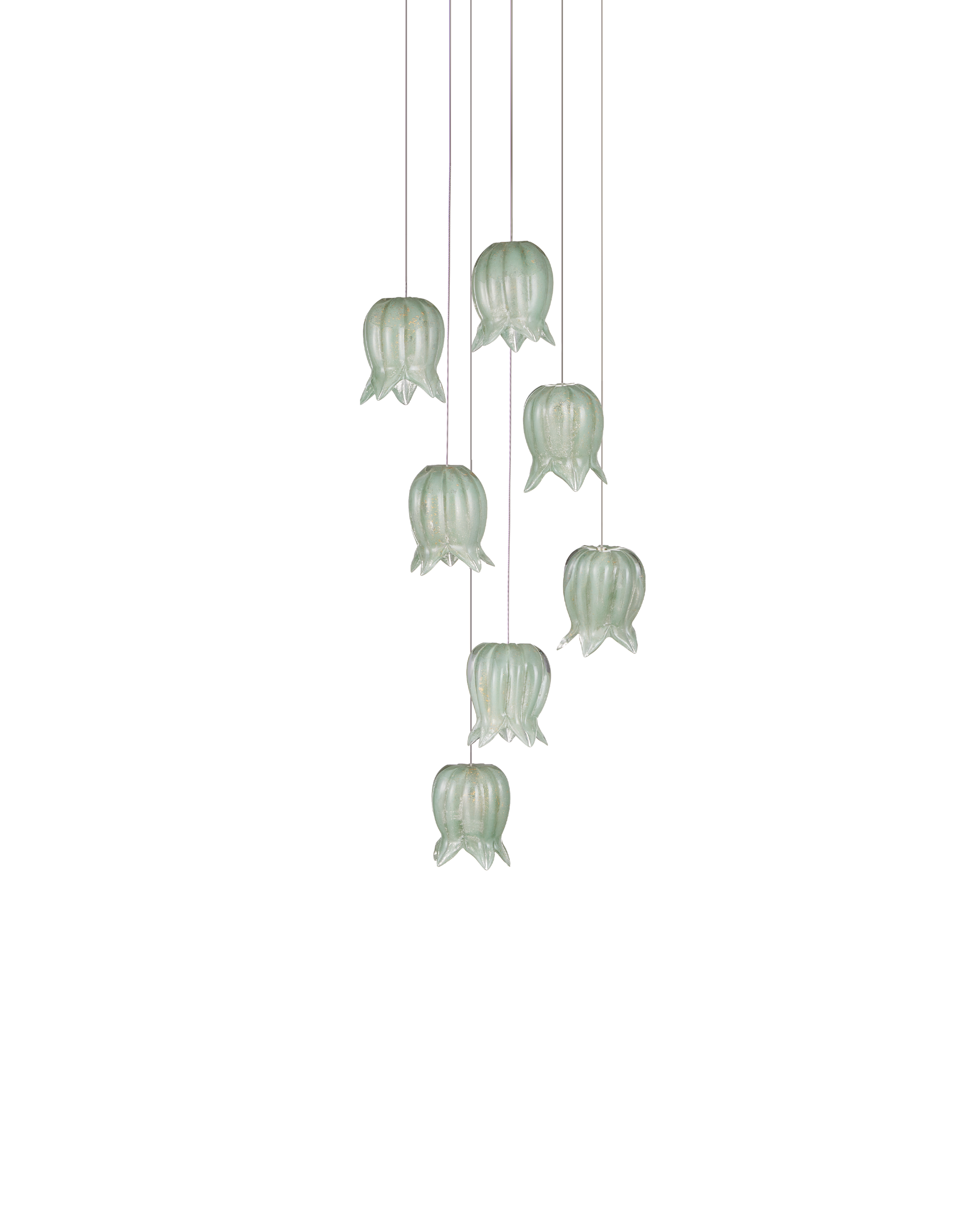 Currey And Company Polpo 7 Light Round Multi Drop Pendant