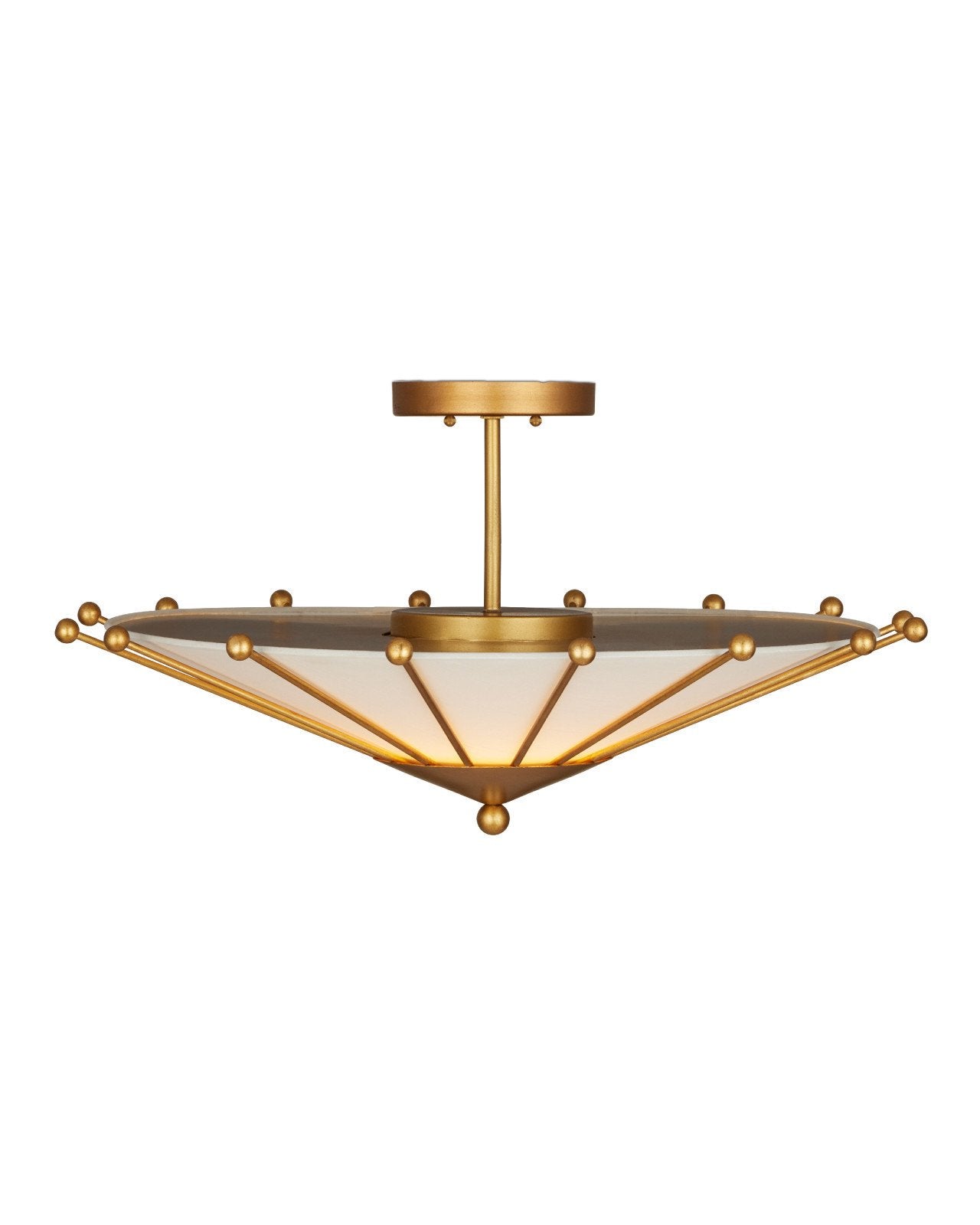 Currey & Company Epoch 26" Gold 1 Light Semi Flush Mount