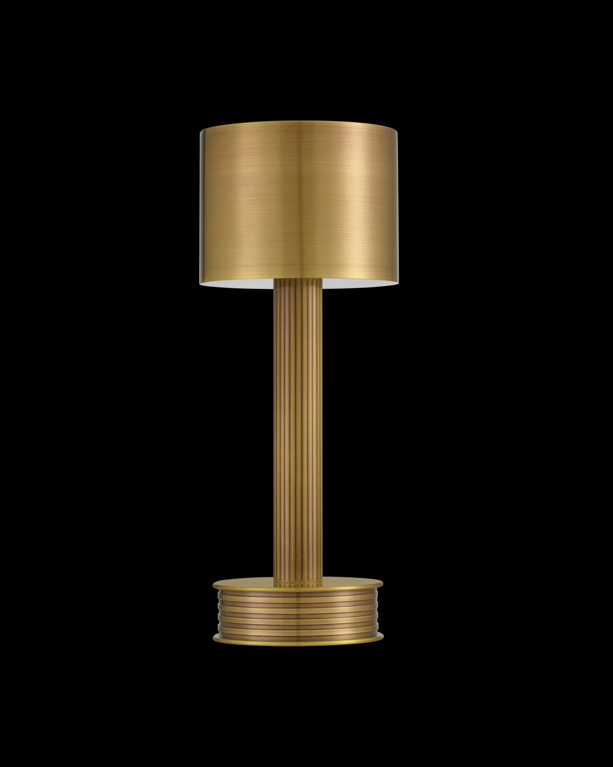 Currey & Company Traverse Brass Cordless Table Lamp