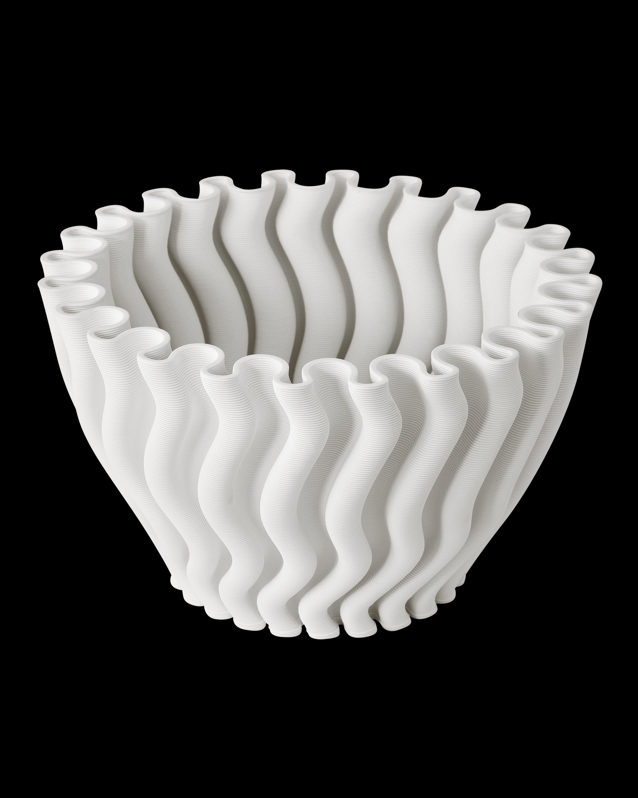 Currey & Company Ripple White Vase