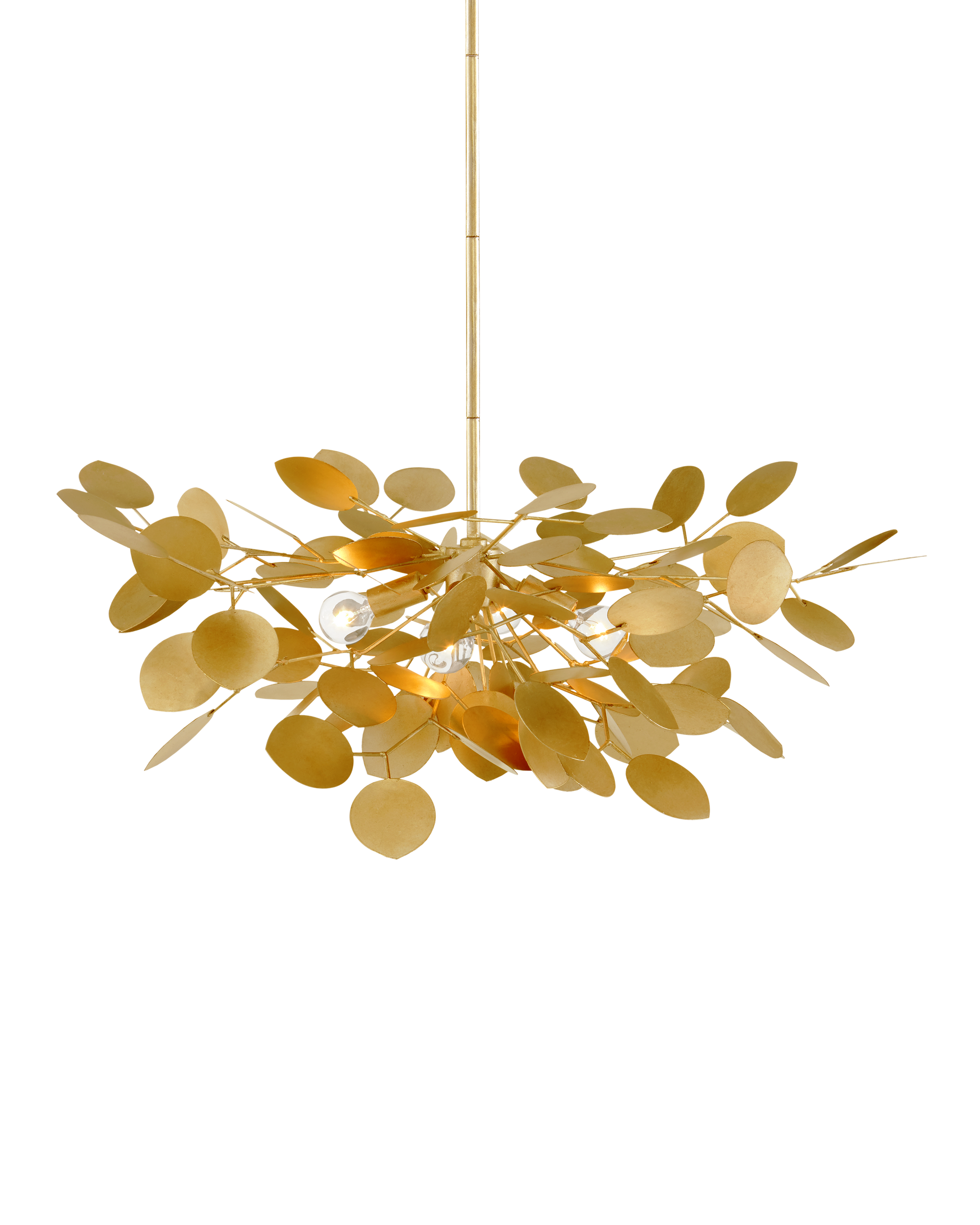 Currey & Company Lunaria Small Gold Chandelier