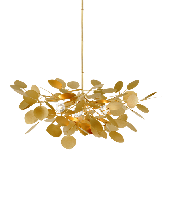 Currey & Company Lunaria Small Gold Chandelier