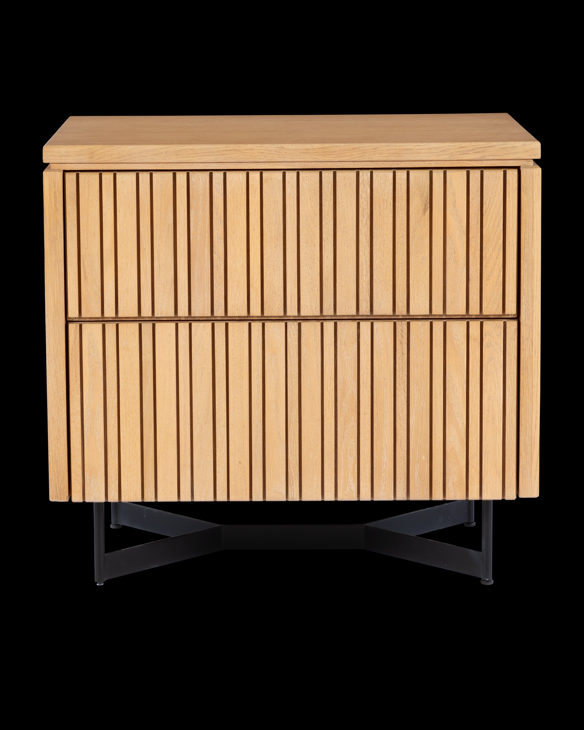 Currey & Company Indeo Washed Oak Nightstand