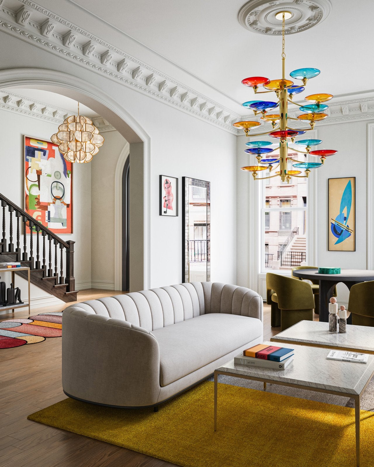 Currey & Company Veneto Large 39" Polished Brass 21 Light Chandelier