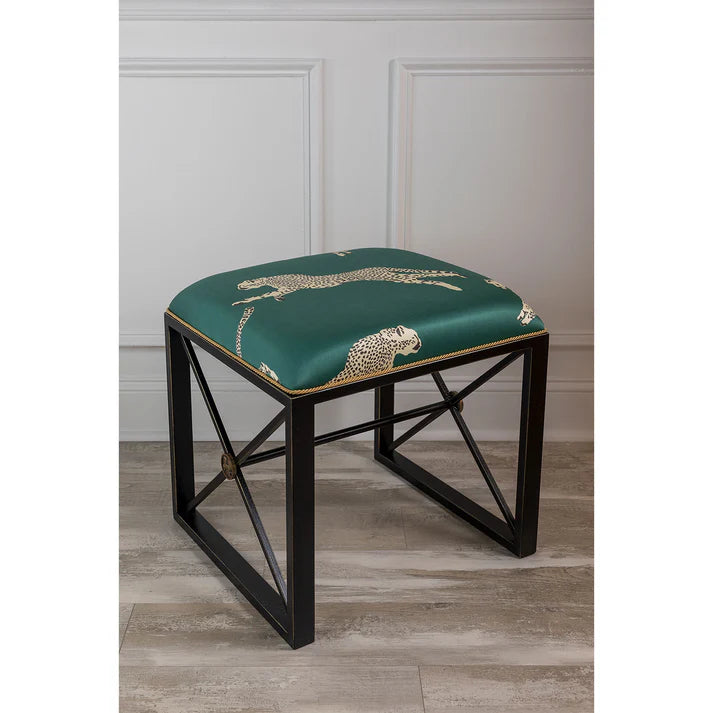 Port 68/ Scalamandre Medallion Leaping Cheetah Bench