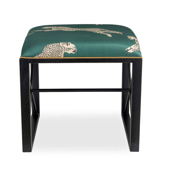 Port 68/ Scalamandre Medallion Leaping Cheetah Bench