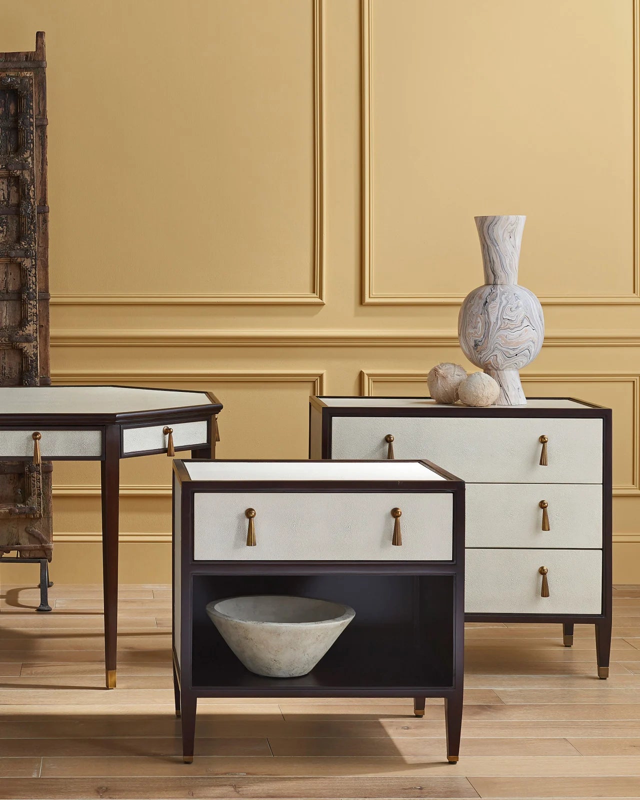 Currey and Company Evie Shagreen Chest