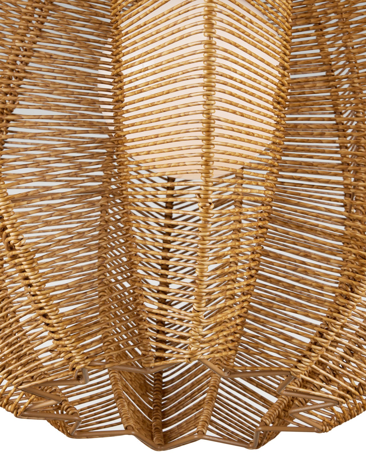 Currey & Company 33.25" Barbary Fluted Outdoor 1 Light Pendant