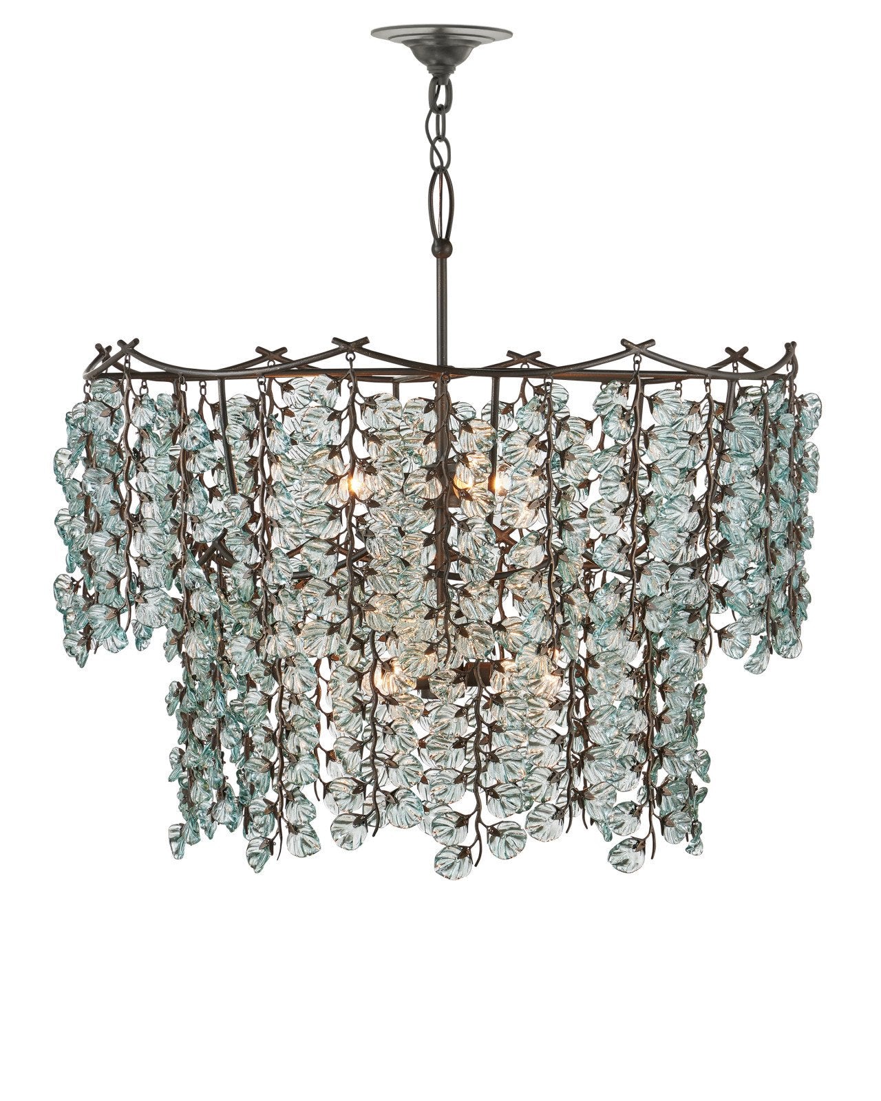 Currey & Company Herbary 33" Bronze 6 Light Chandelier