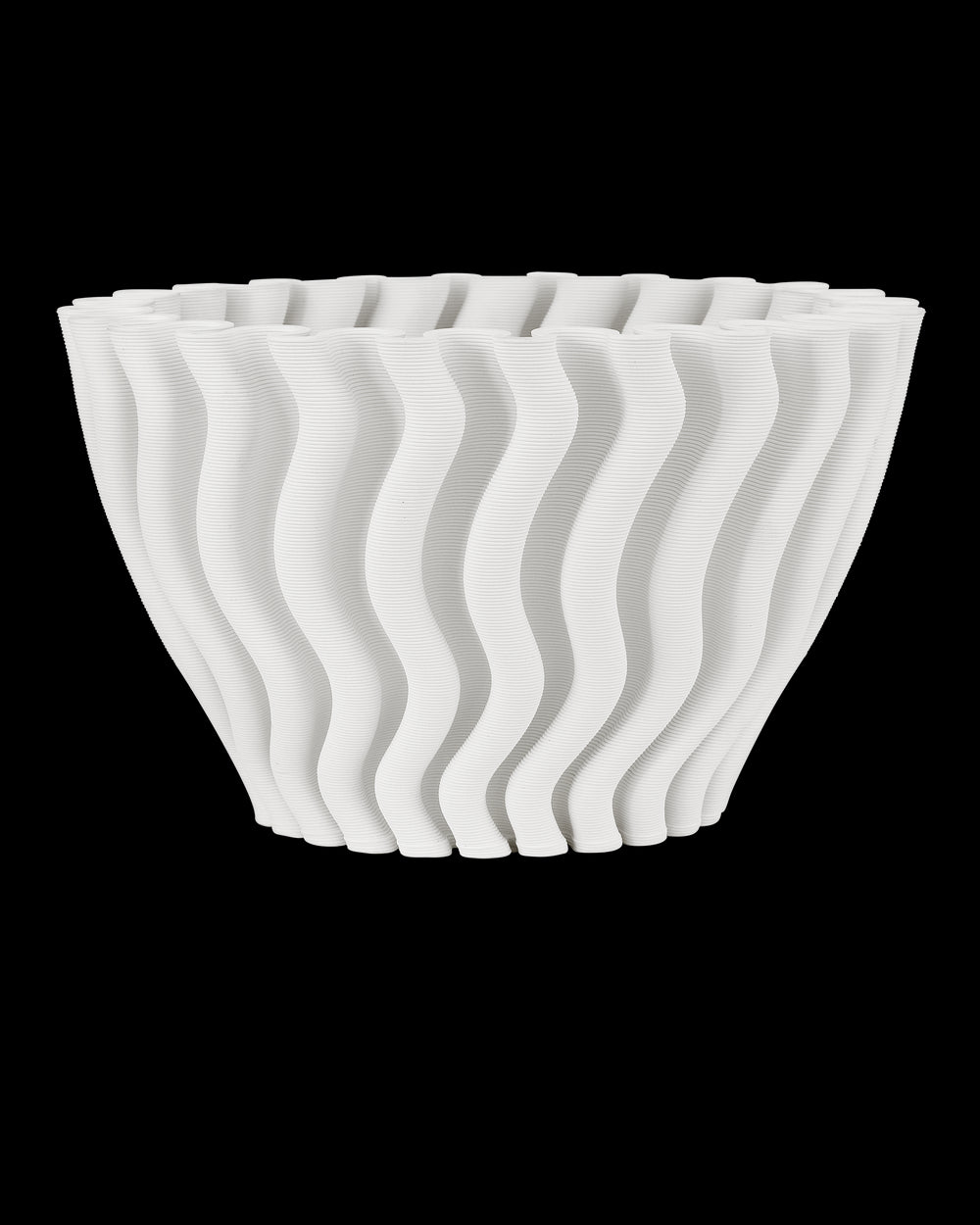 Currey & Company Ripple White Vase