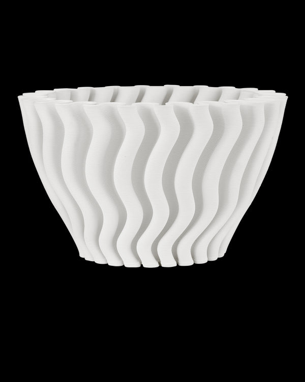Currey & Company Ripple White Vase