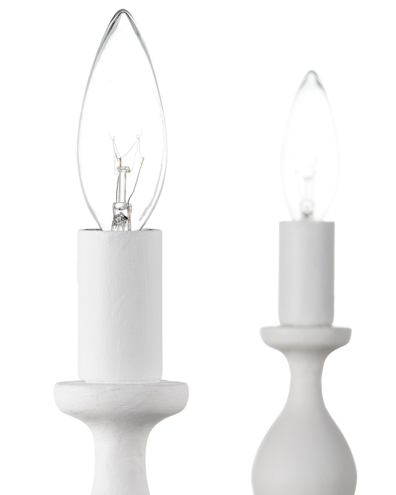 Currey & Company Ludwig 34" Gesso White 8 Light Chandelier