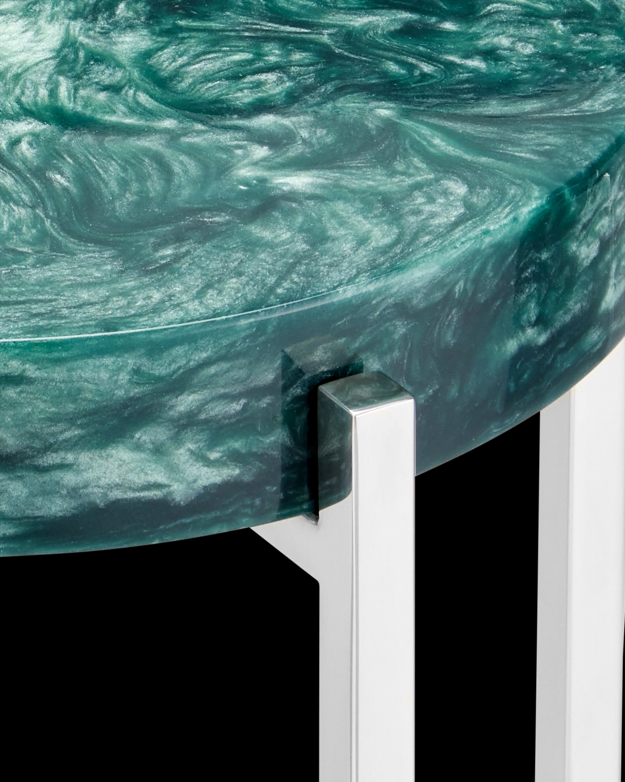Currey & Company Rina Teal Drinks Table