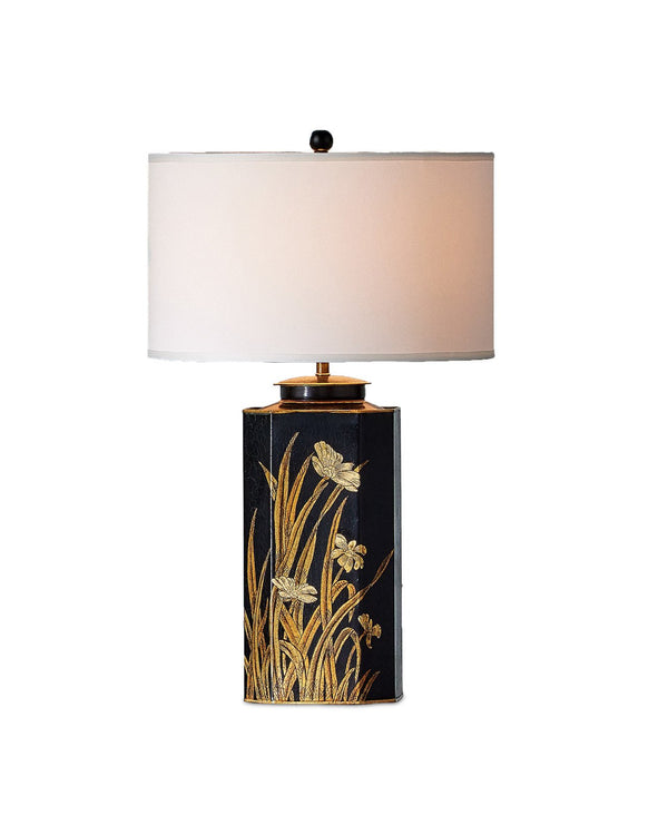 Currey & Company Glasshouse Black And Gold Tole Table Lamp