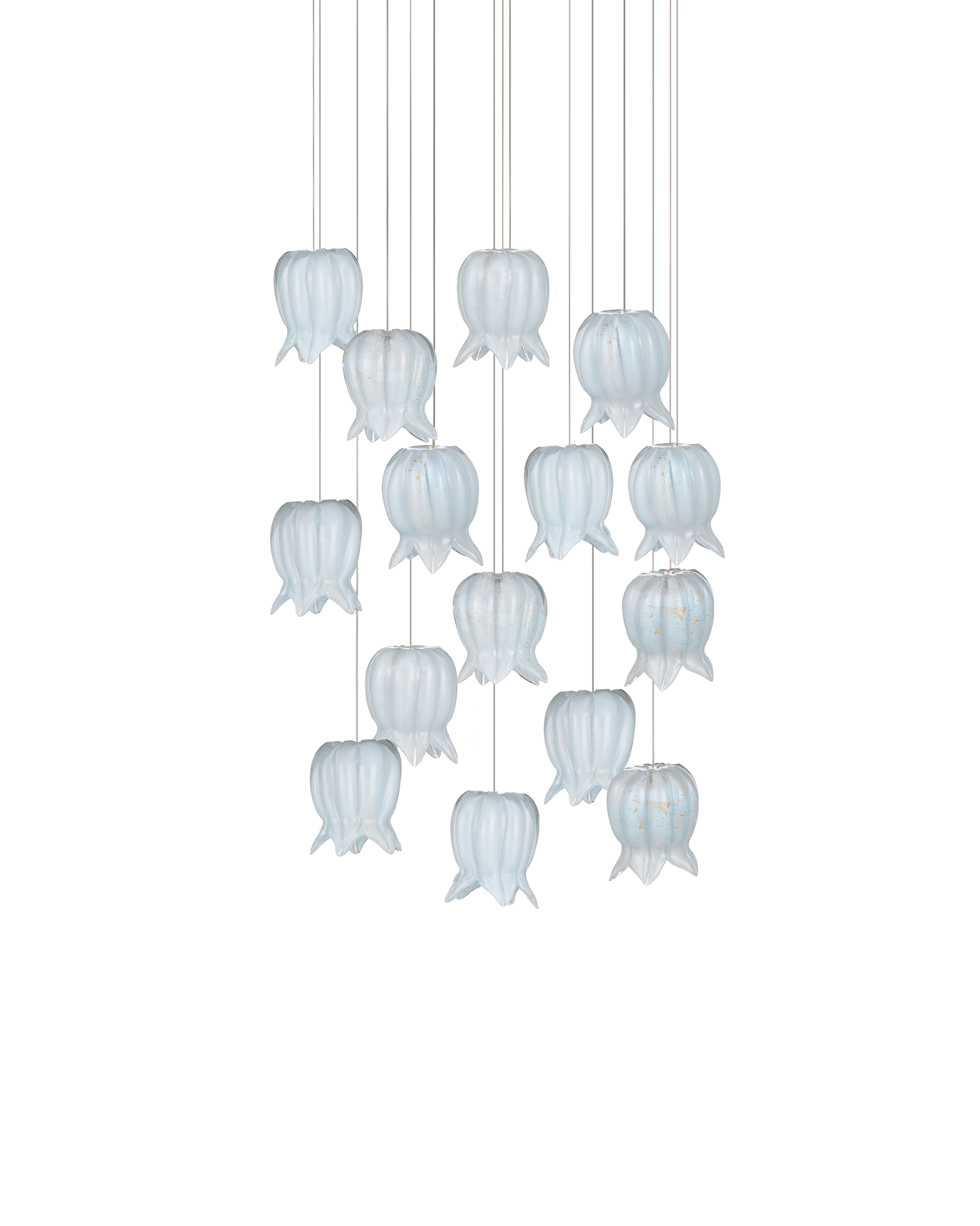 Currey And Company Polpo 15 Light Round Multi Drop Pendant